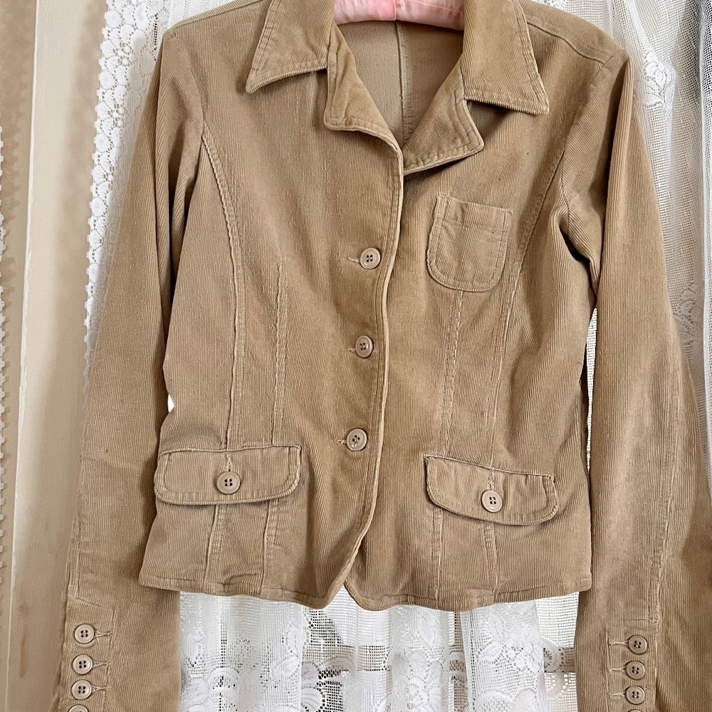Tan corduroy blazer